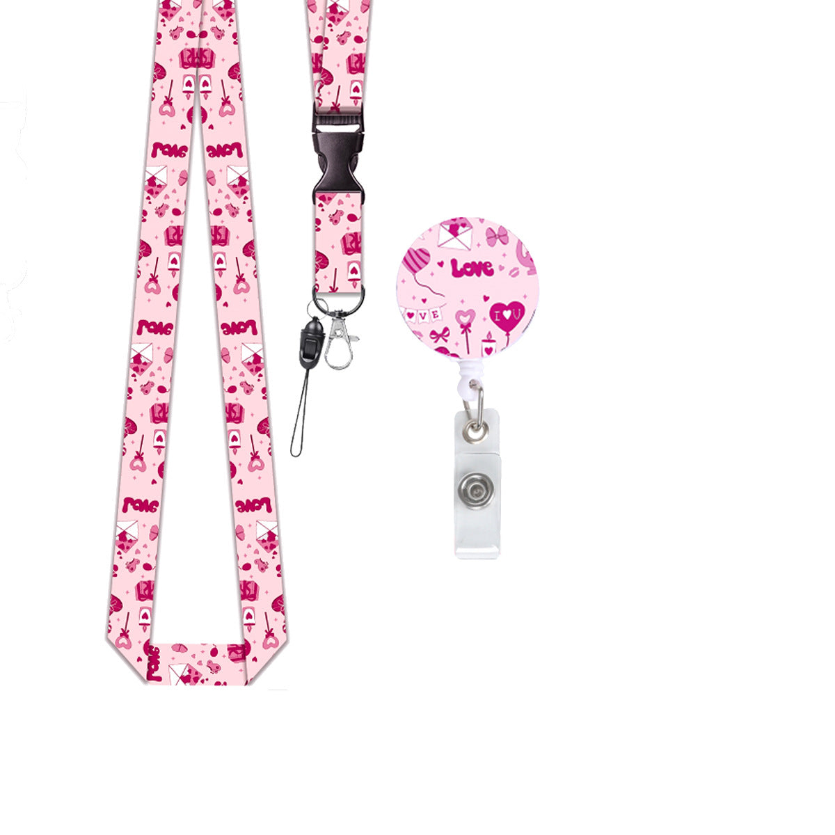 Wholesale retractable name tag  Valentine' s Day LOVE Badge Reels