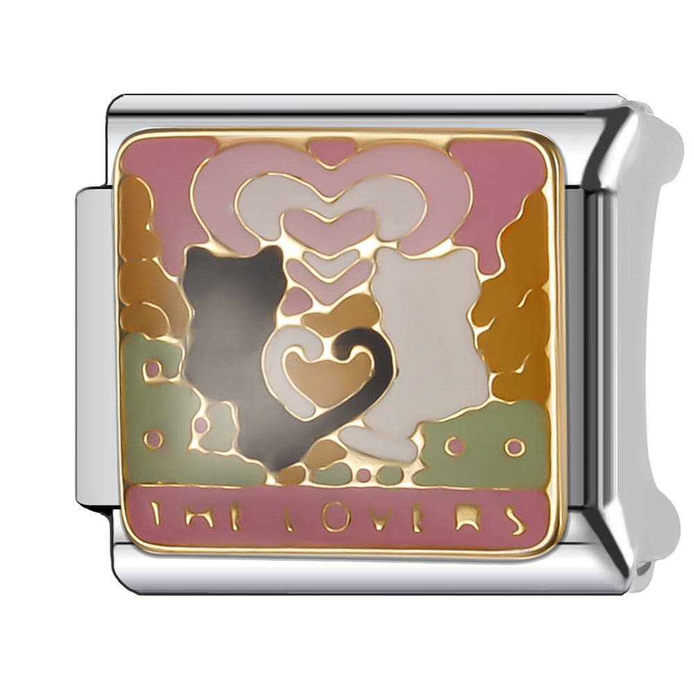 Wholesale Italian Charm Bracelet 9mm DIY Splicing Cute Animal Stainless Steel Composable Bracelet