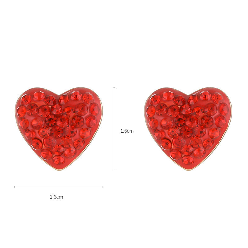 Wholesale Valentine's Day Red love diamond necklace combination suit