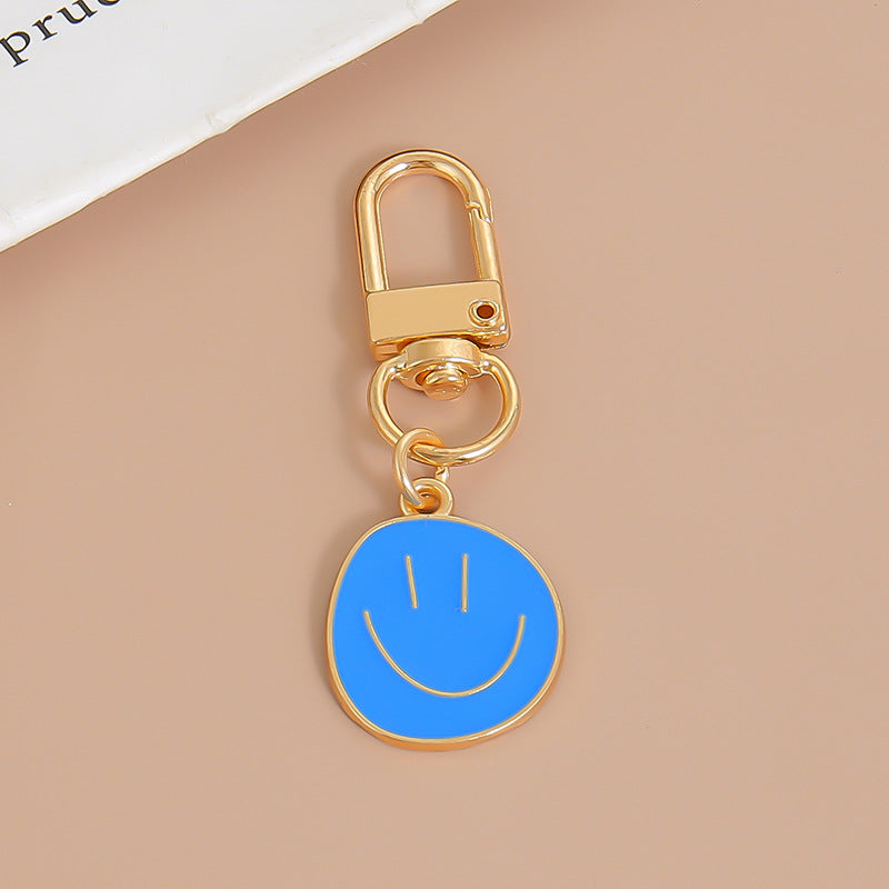 Wholesale Colorful Smiley Face Alloy Keychain - Irregular Expression Bag Charm,  Trendy Accessory