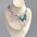 Wholesale Blue Diamond Butterfly Water Drops Tassel Necklace