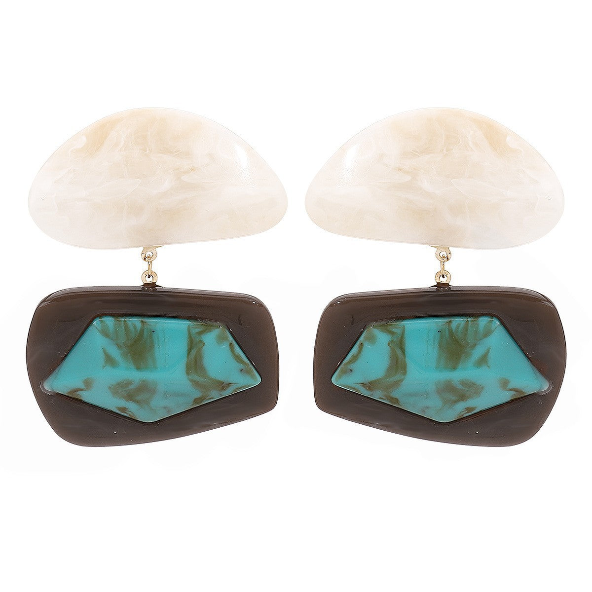 Wholesale  Retro Personalized Irregular Alloy Earrings