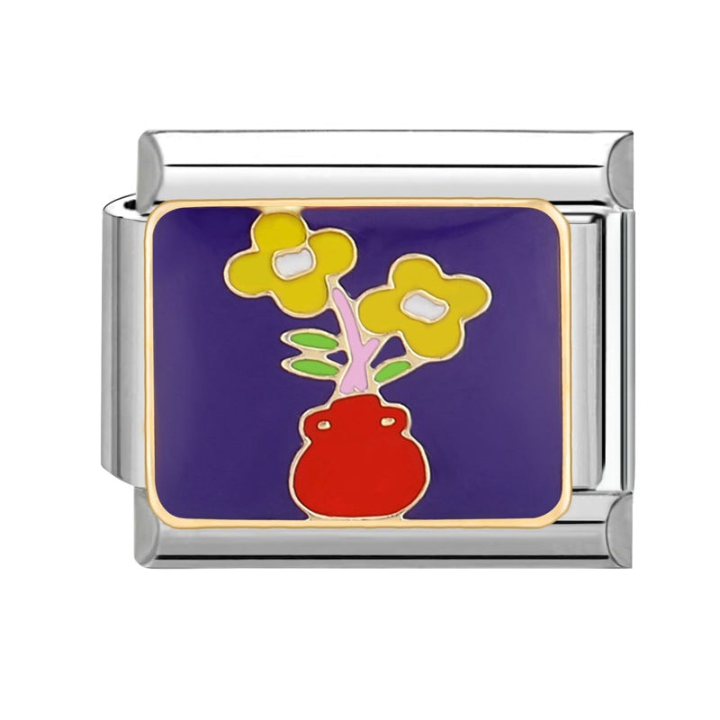 Wholesale  Italian Charm Bracelet 9mm DIY Splicing Removable Stainless Steel Composable Bracelet