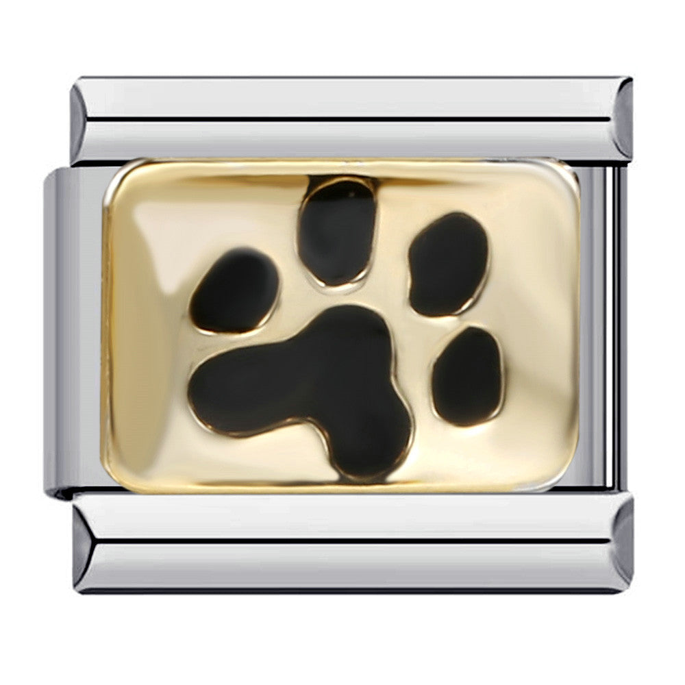 Wholesale Titanium Steel Gold Plated Oil Drop DIY Italian Module Bracelet Italian Charm