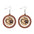 Wholesale  Paw Print  Double-sided Wooden Hanging Earrings
