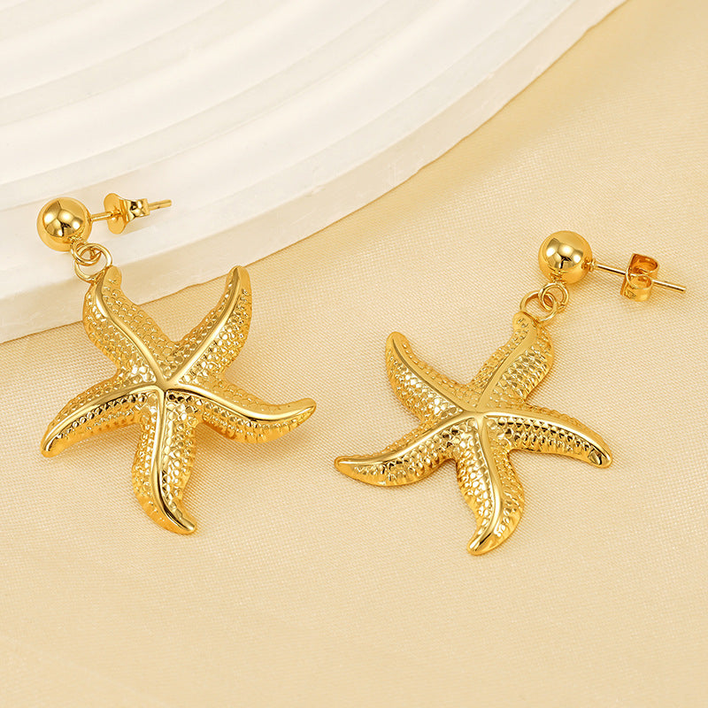 Wholesale Beach Style Starfish Earrings ACC-ES-ZhongYao013