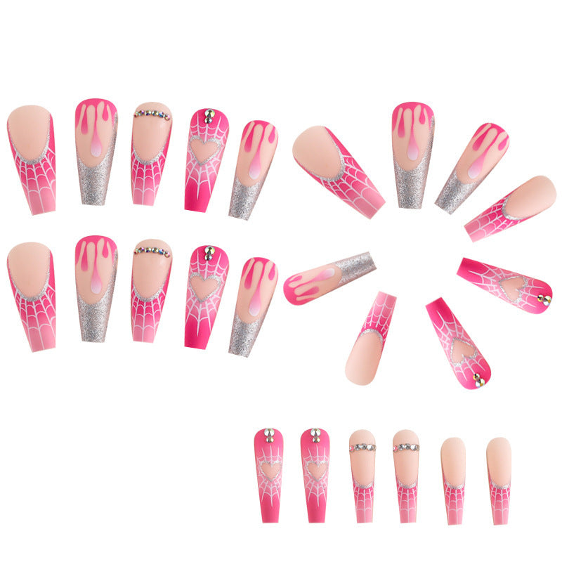Wholesale Press on Nails kits Love Spider Web Plastic Nail Enhancement ACC-NS-MeiSu020