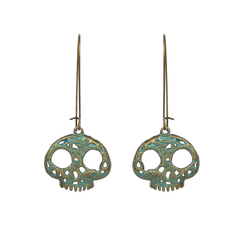 Wholesale  Skull  Web Earrings Dark Wind Style Alloy Jewelry Accessory Gift