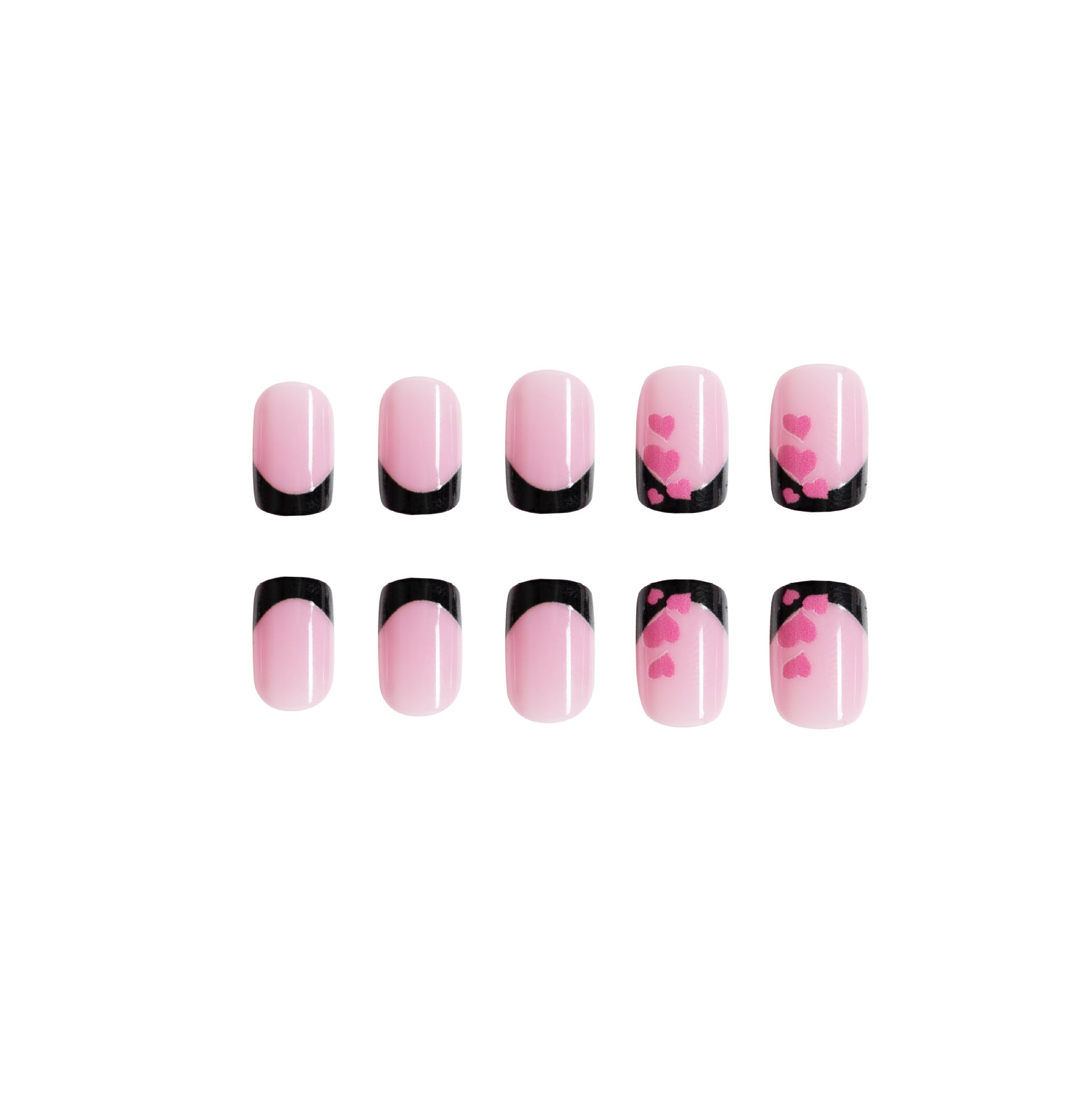 Wholesale 24 Pieces/box Valentine's Day Short Glossy Love Manicure Press-on Nails Kits Nail Stickers ACC-NS-GuaiXL054