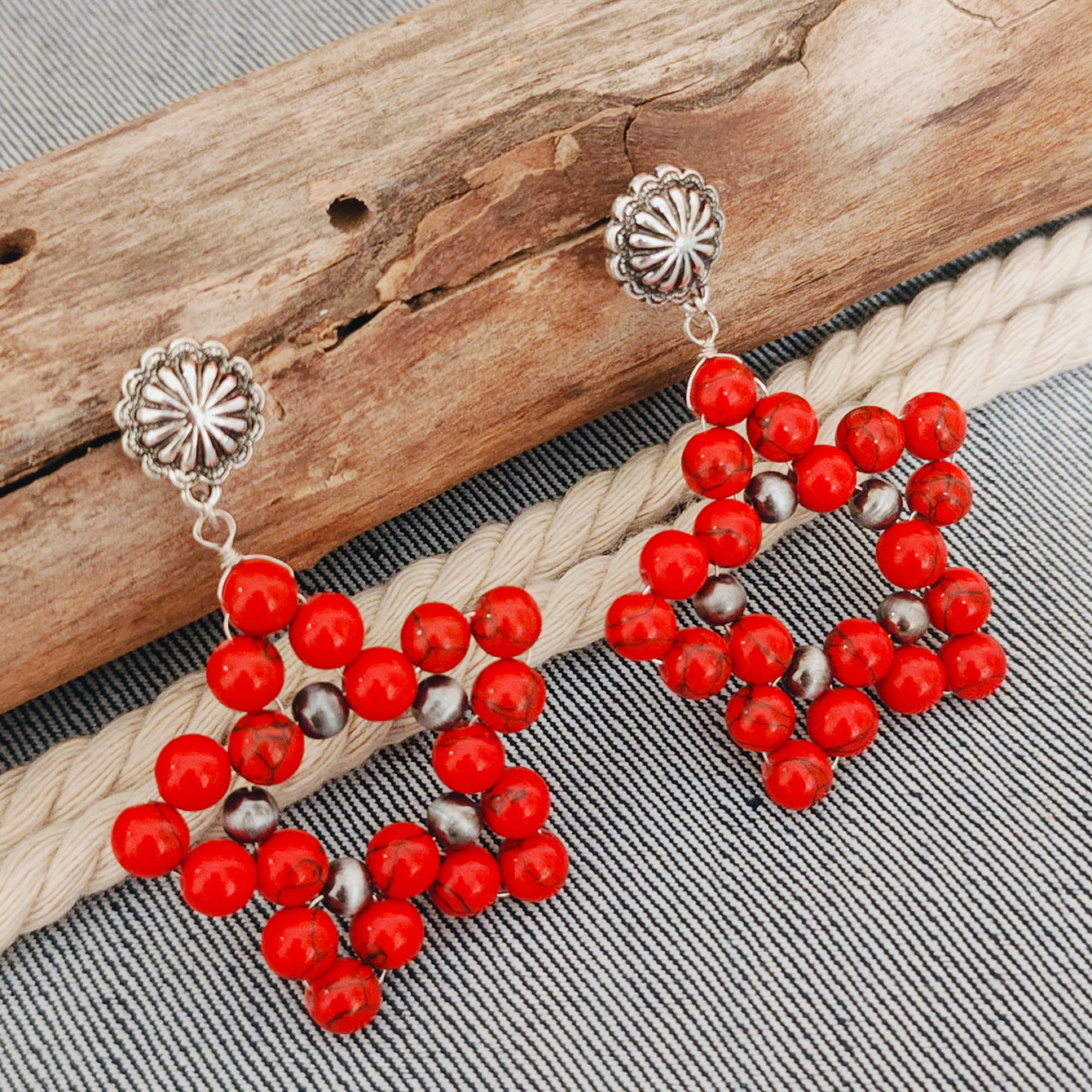Wholesale Turquoise Star Geometric Earrings Bohemian Style Women S Fashion Accessory For Everyday Wear