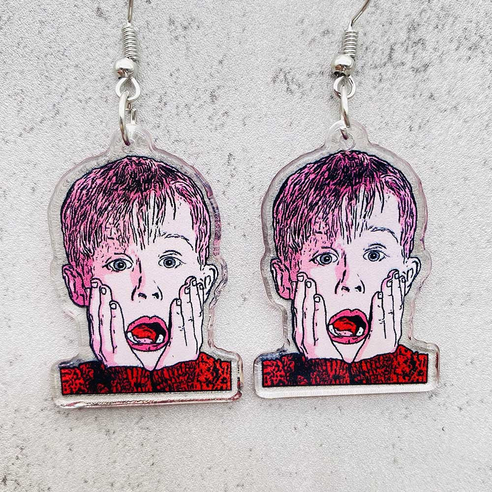 Wholesale Halloween  Acrylic Ear Skull  Earrings