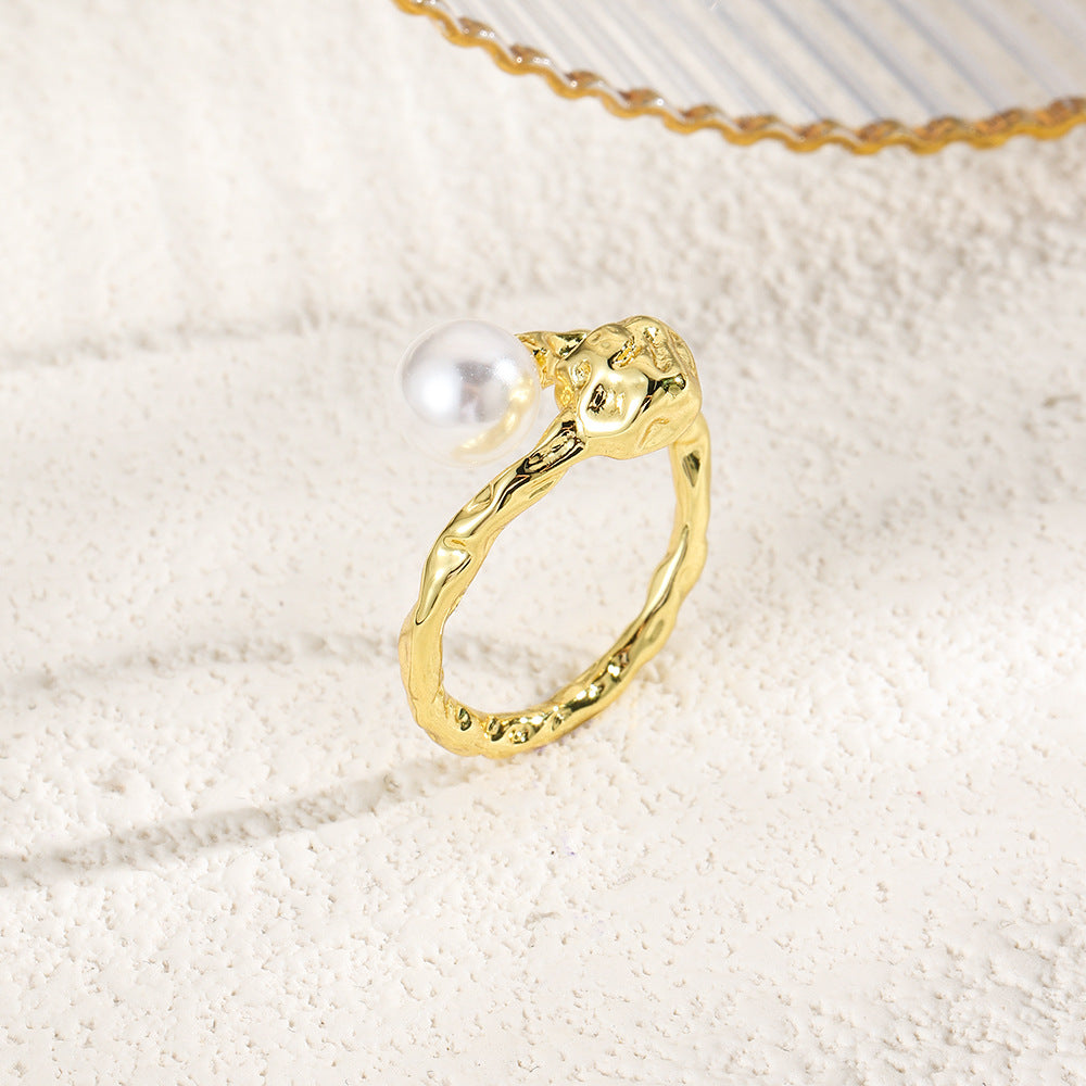 Wholesale 18k copper plated snake head adjustable ring