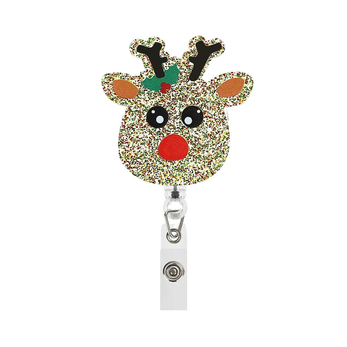 Wholesale Easy-open retractable acrylic Christmas   Badge Reels