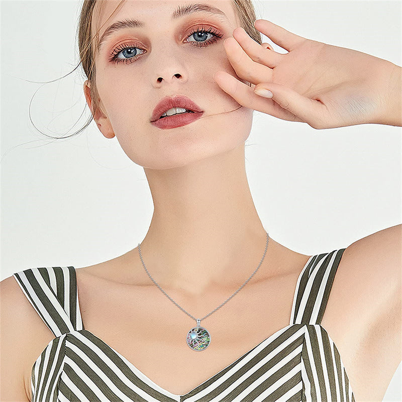 Wholesale stainless steel abalone shell necklace