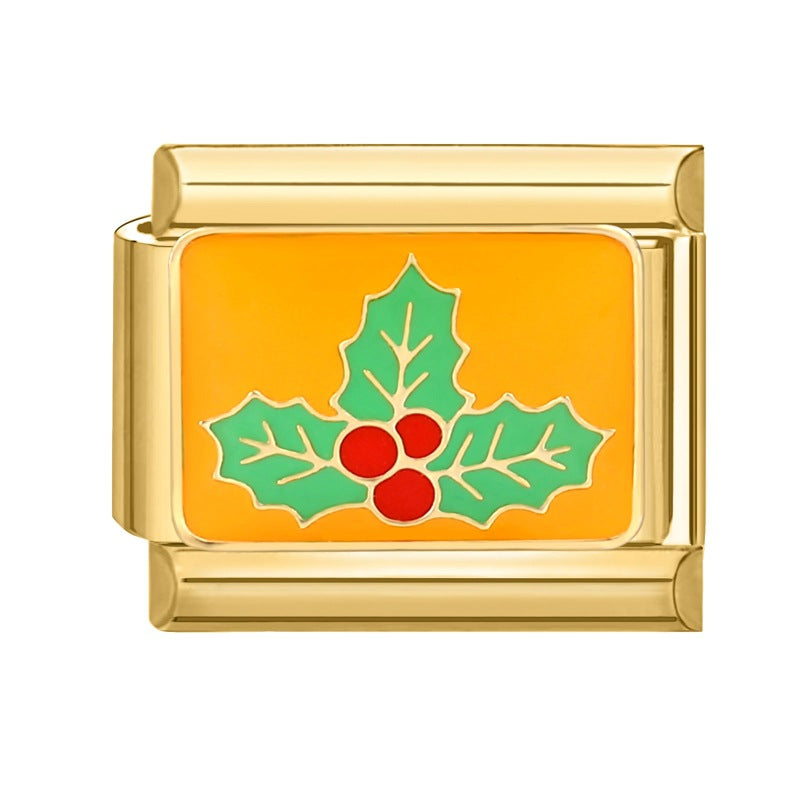 Wholesale Italian Charm Bracelet 9mm DIY Splicing Christmas Titanium Steel Composable Bracelet