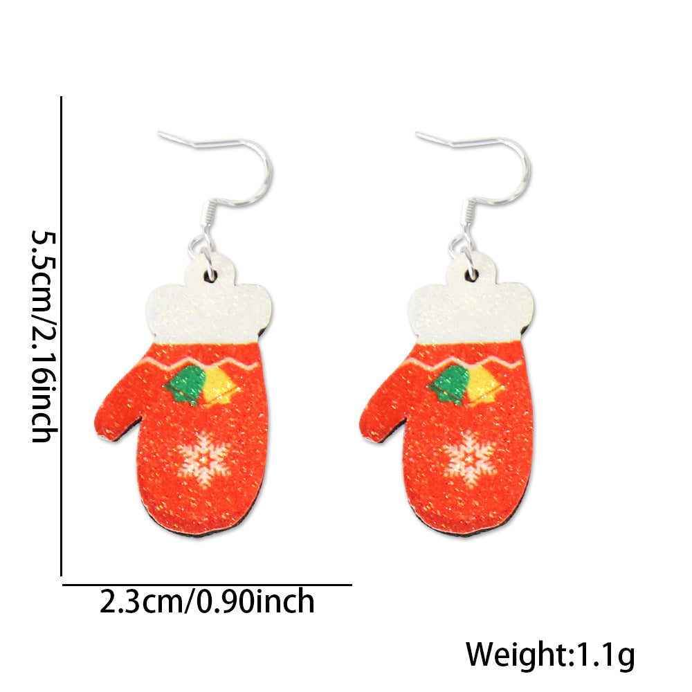 Wholesale Christmas Earrings Cartoon Christmas Tree Old Man Elk Earrings ACC-ES-ZhouHao002