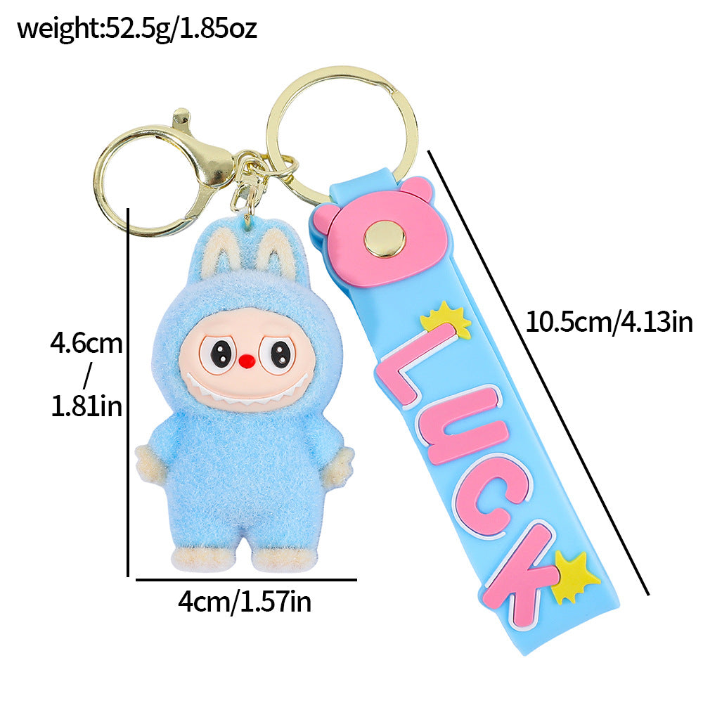 Wholesale Creative Cute Cartoon Flocking Keychain