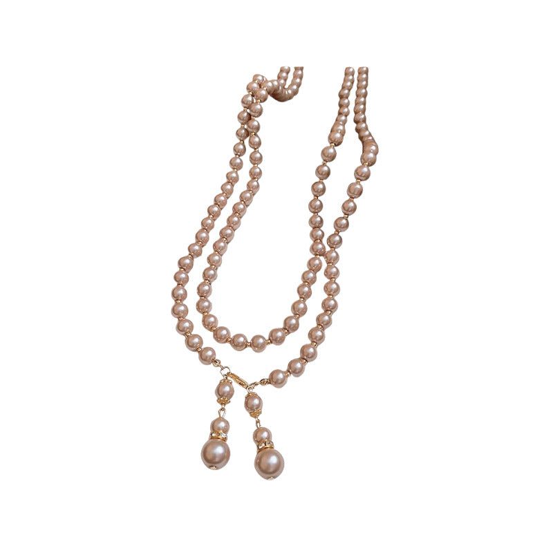 Wholesale  diamond-studded  pearl necklace