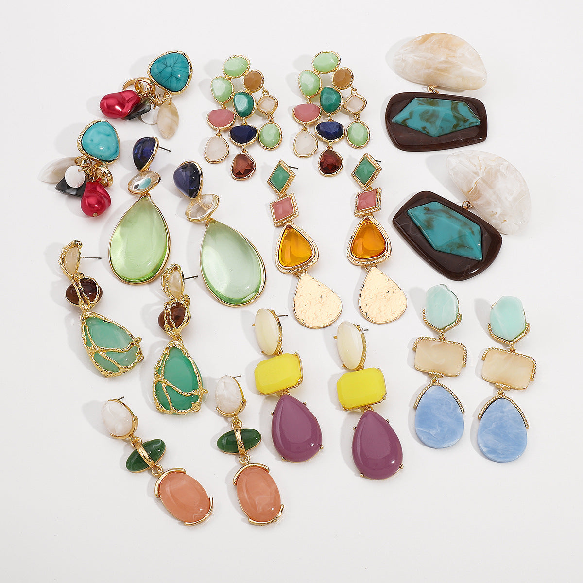 Wholesale  Retro Personalized Irregular Alloy Earrings