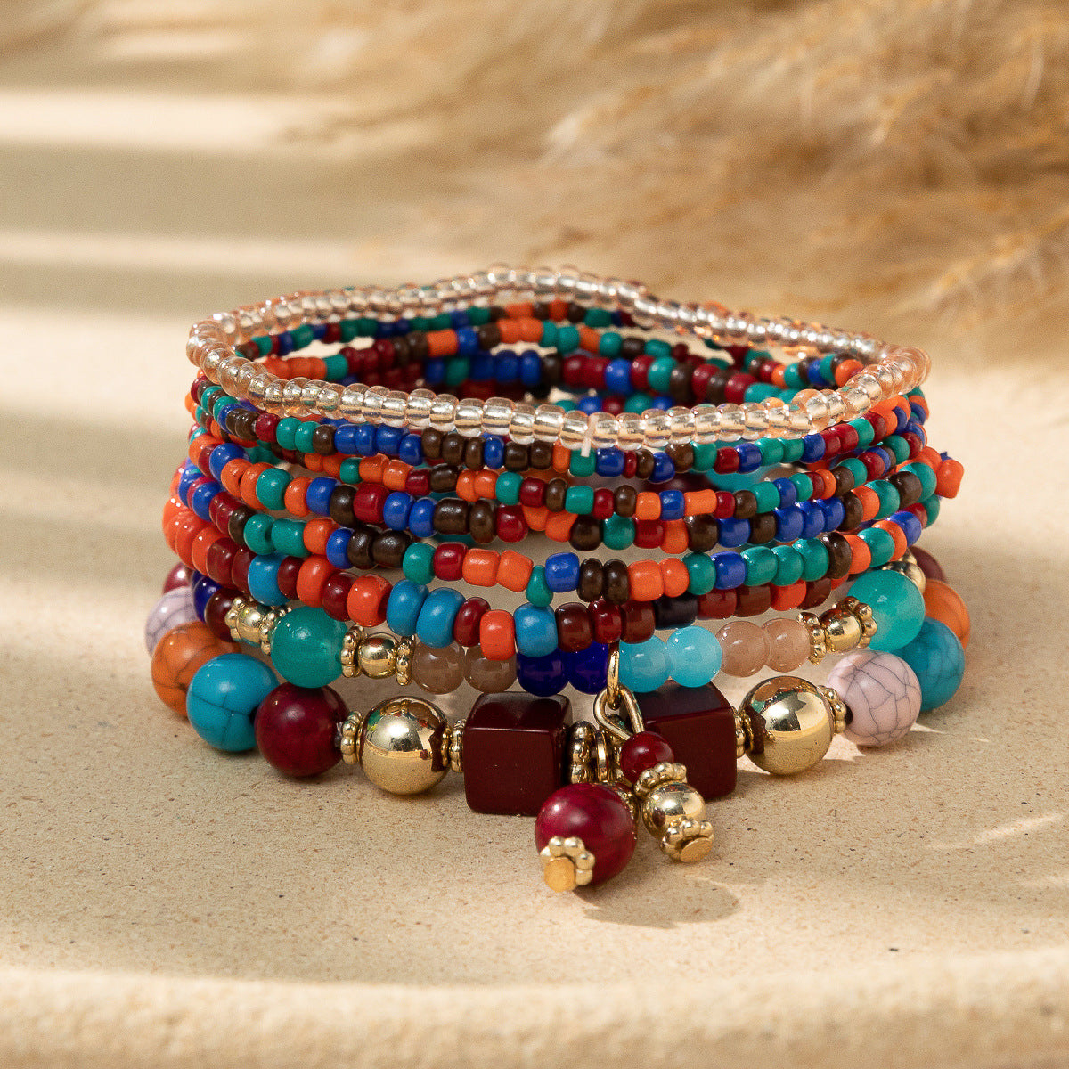Wholesale Resort Style Bohemian Rice Bead Bracelets ACC-BT-XLH002