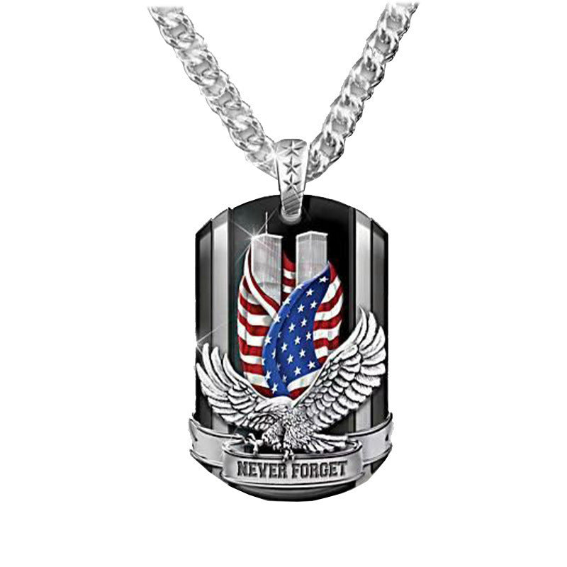 Wholesale  American Independence Day Retro Pendant Eagle Necklace