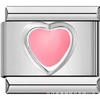 Wholesale Double Heart Gemstone Bracelet,  Stainless Steel Splicing Jewelry Accessory,  Chic Gift for Everyday Wear