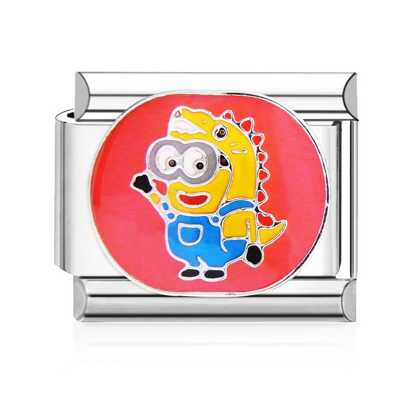 Wholesale  9mm Italian Charm Starter Bracelets DIY square Single Section Creative Stainless Steel Composable Bracelet