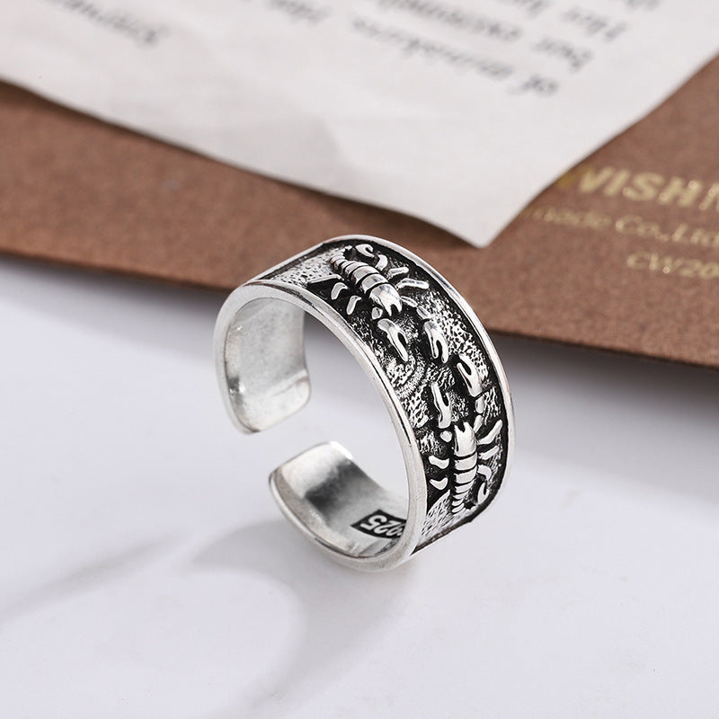 Wholesale Vintage Silver King Ring Unisex Adjustable for Everyday Wear