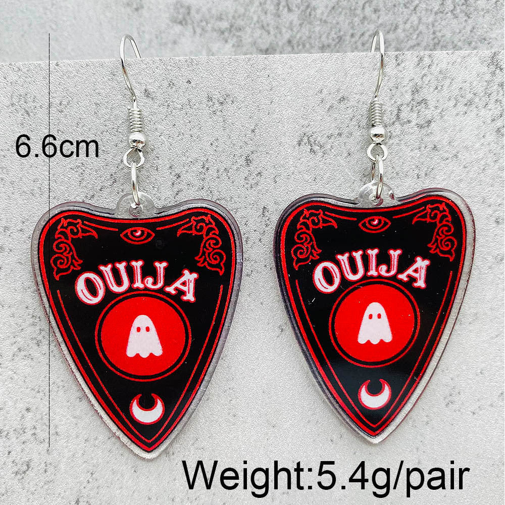 Wholesale Halloween Skull OUIJA Acrylic Earrings ACC-ES-ChenY034