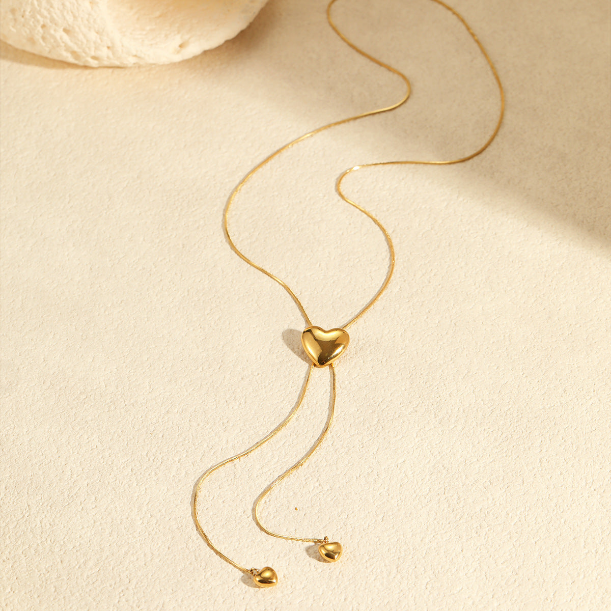 Wholesale Heart Pendant Stainless Steel Necklace Adjustable Design Clavicle Chain