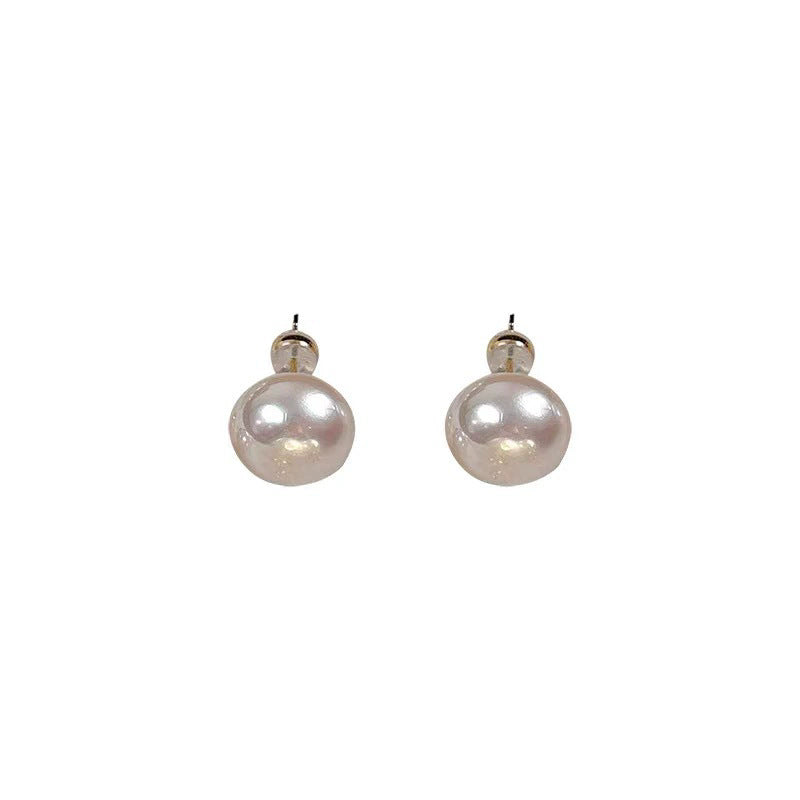 Wholesale Steamed Bun Pink Pearl Minimalist Earrings