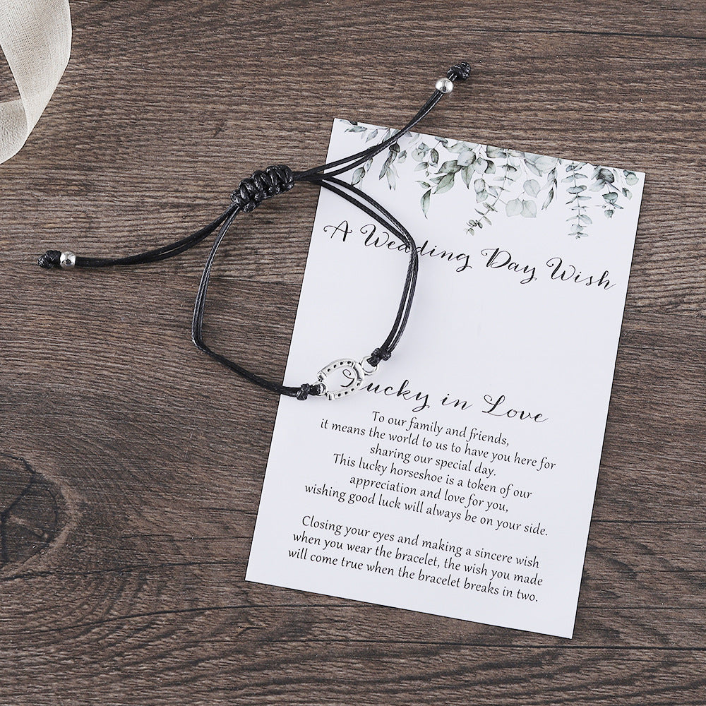 Wholesale Lucky Horseshoe Hand-woven Bracelet