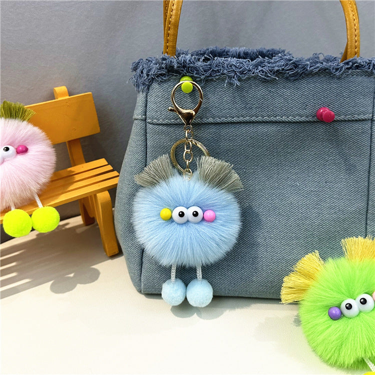 Wholesale Cartoon Colorful Fur Ball Keychain ACC-KC-KaiYue002