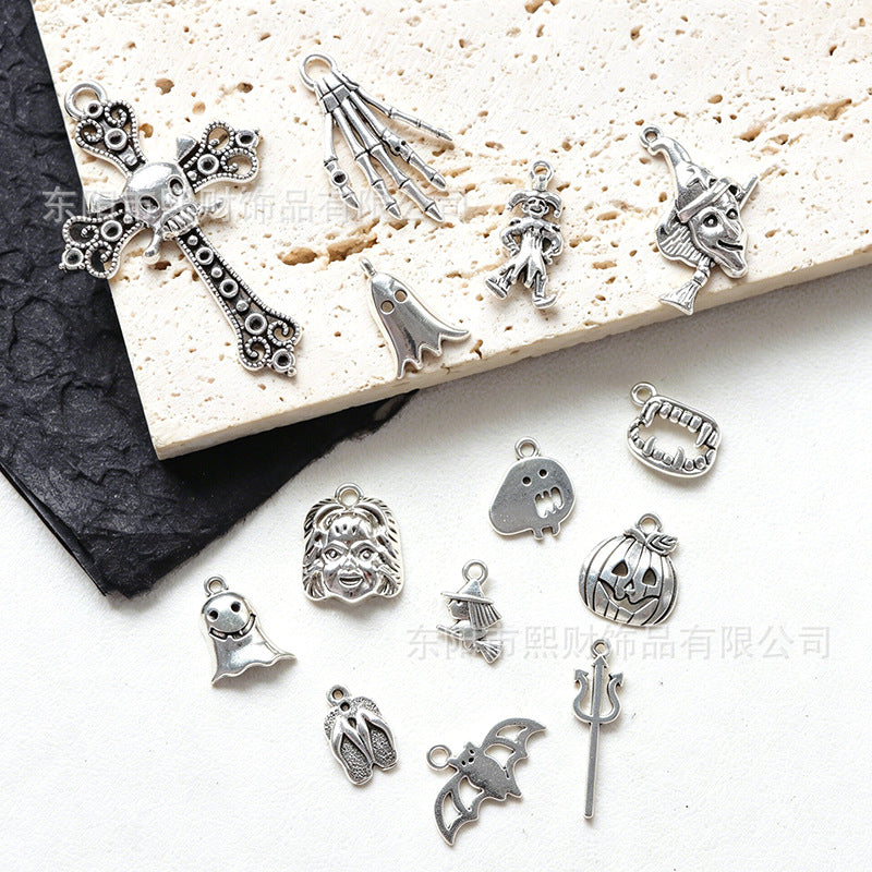 Wholesale Zinc Alloy  Pendant Necklace Set,  Dark Series DIY Jewelry Components for Keychains and Fashion Accessories