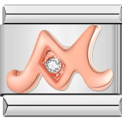 Wholesale Italian Charm Bracelet 9mm DIY 26 Artistic Letters   Creative Stainless Steel Composable Bracelet