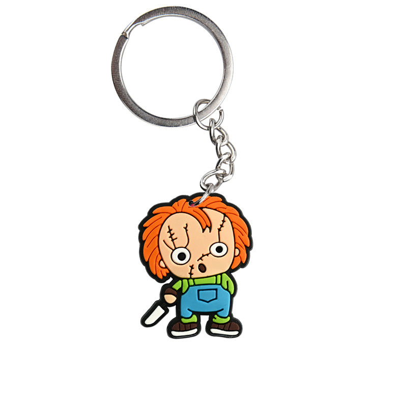 Wholesale Cartoon  PVC Keychain Pendant,  Dark Style Bag Charm for Resale