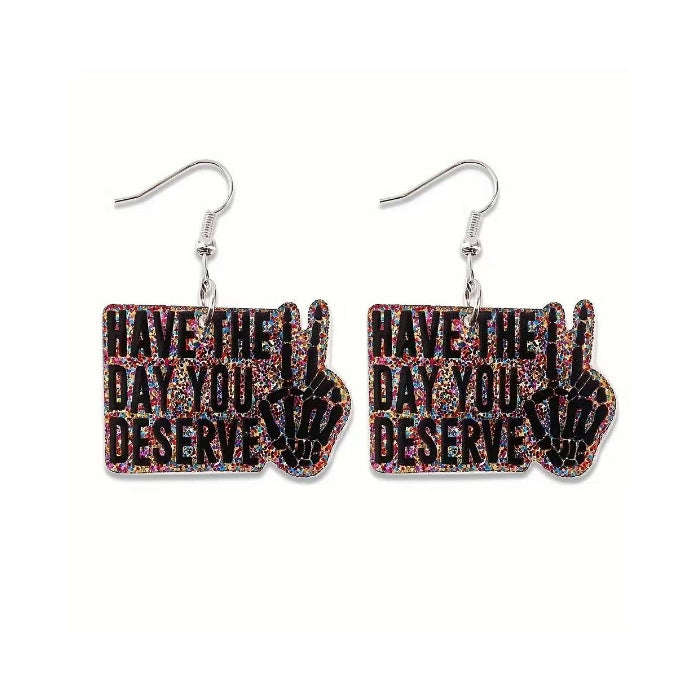 Wholesale Halloween jewelry glitter acrylic earrings