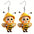 Wholesale acrylic flat cartoon bee earrings
