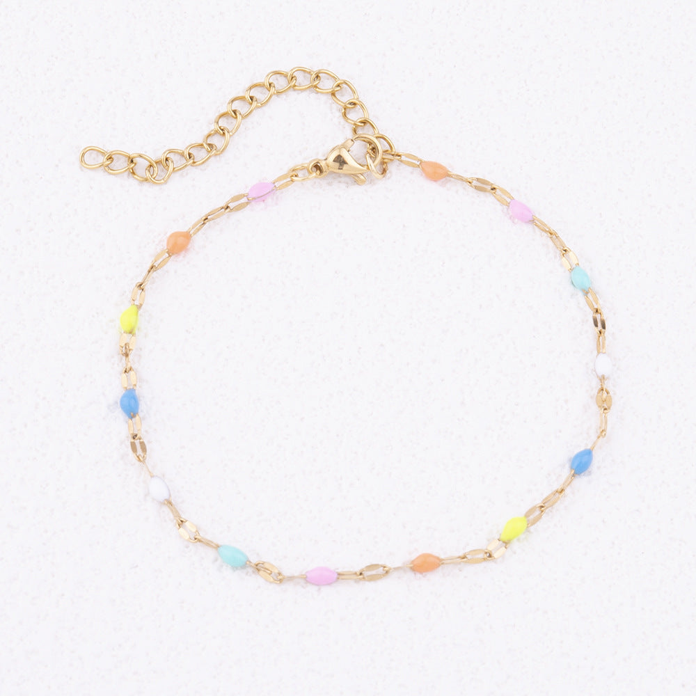 Wholesale Titanium Steel drip necklace  epoxy bracelet jewelry