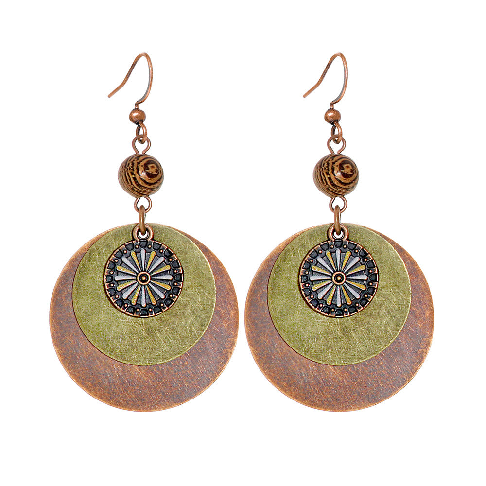 Wholesale Bohemian Geometric Tassel Earrings Set Trendy Jewelry Accessory for Gift