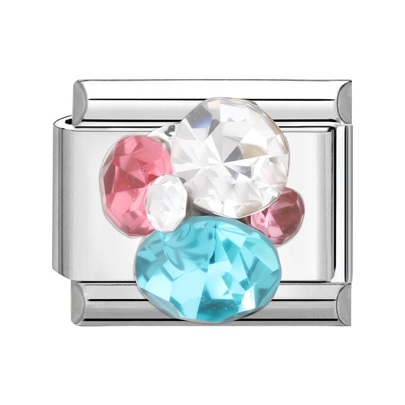 Wholesale 9mm Italian Charm Starter Bracelets DIY Butterfly Series Stainless Steel Composable Bracelet