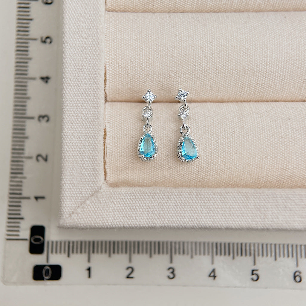 Wholesale  blue zircon earrings