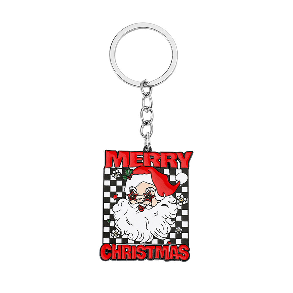Wholesale Christmas Creative Funny Pattern Santa Claus Alloy Keychain  ACC-KC-KeFeng001