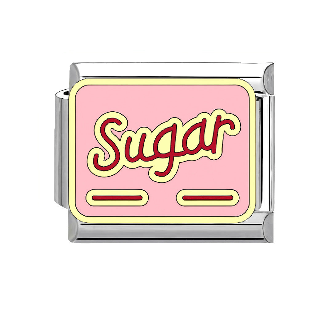 Wholesale Italian Charm Bracelet 9mm DIY Pink Element  Creative Stainless Steel Composable Bracelet