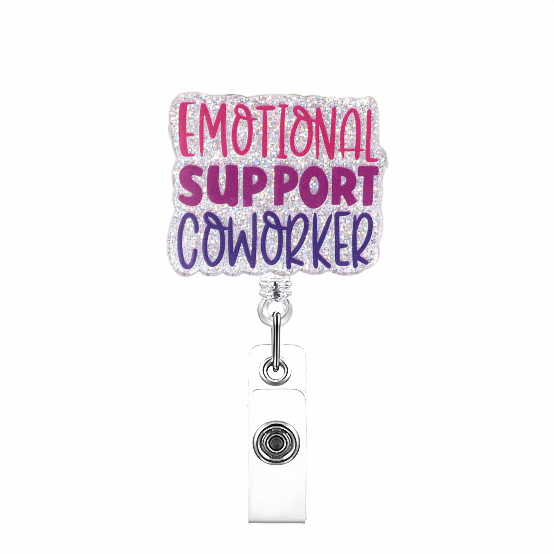 Wholesale Creative pattern acrylic Retractable Rotating Badge Keychain