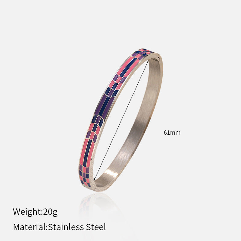 Wholesale  stainless steel color-blocked Bracelet