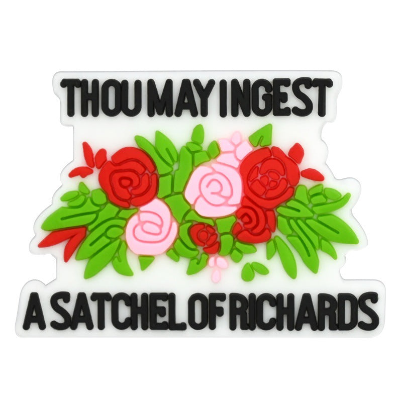 Wholesale Random 100pcs Valentine' s Day Series  PVC Soft Rubber Shoe Buckle Decoration