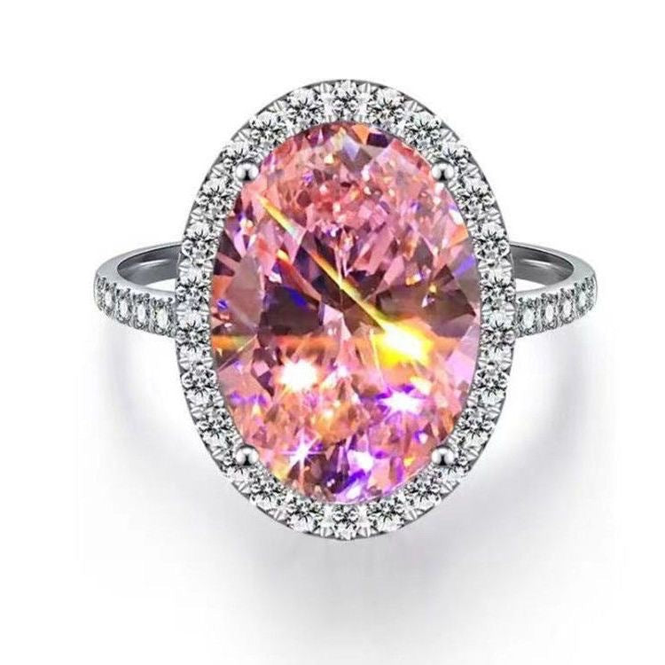 Wholesale Chic Colorful Zircon Inlaid Ring Gold Plated Copper Jewelry Accessory