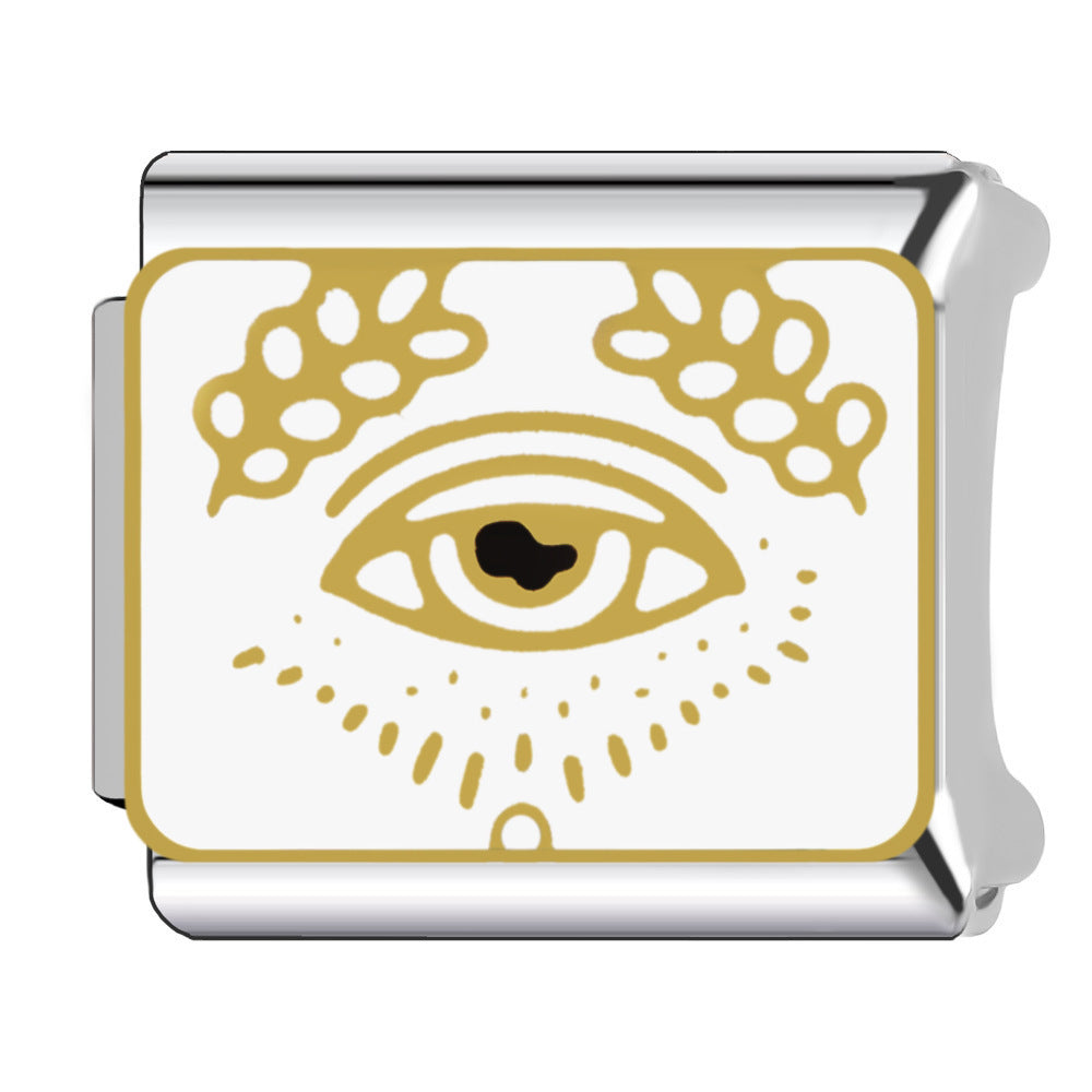 Wholesale Stylish Stainless Steel Italian Evil Eye Module Bracelet - Fashion Accessory Resale