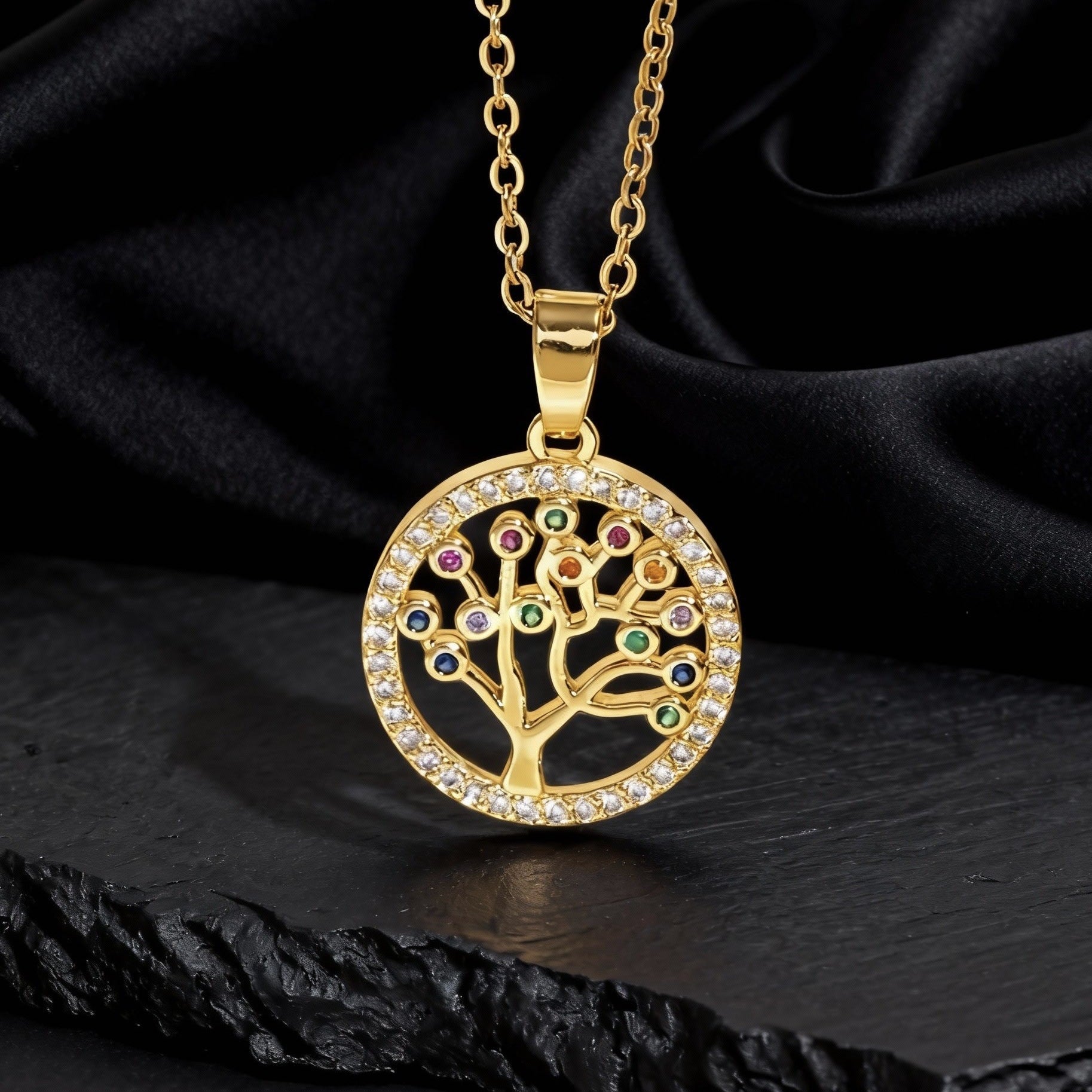 Wholesale Copper Tree Of Life Hollow Pendant Necklace For Women Chic Collarbone Chain Stylish Jewelry Accessory For Gift And Resale